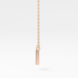 0.084 TCW Round Lab Grown Diamond W Initial Pendant Necklace