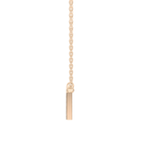 0.084 TCW Round Lab Grown Diamond W Initial Pendant Necklace
