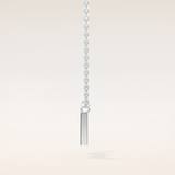 0.084 TCW Round Cut Moissanite W Initial Pendant Necklace