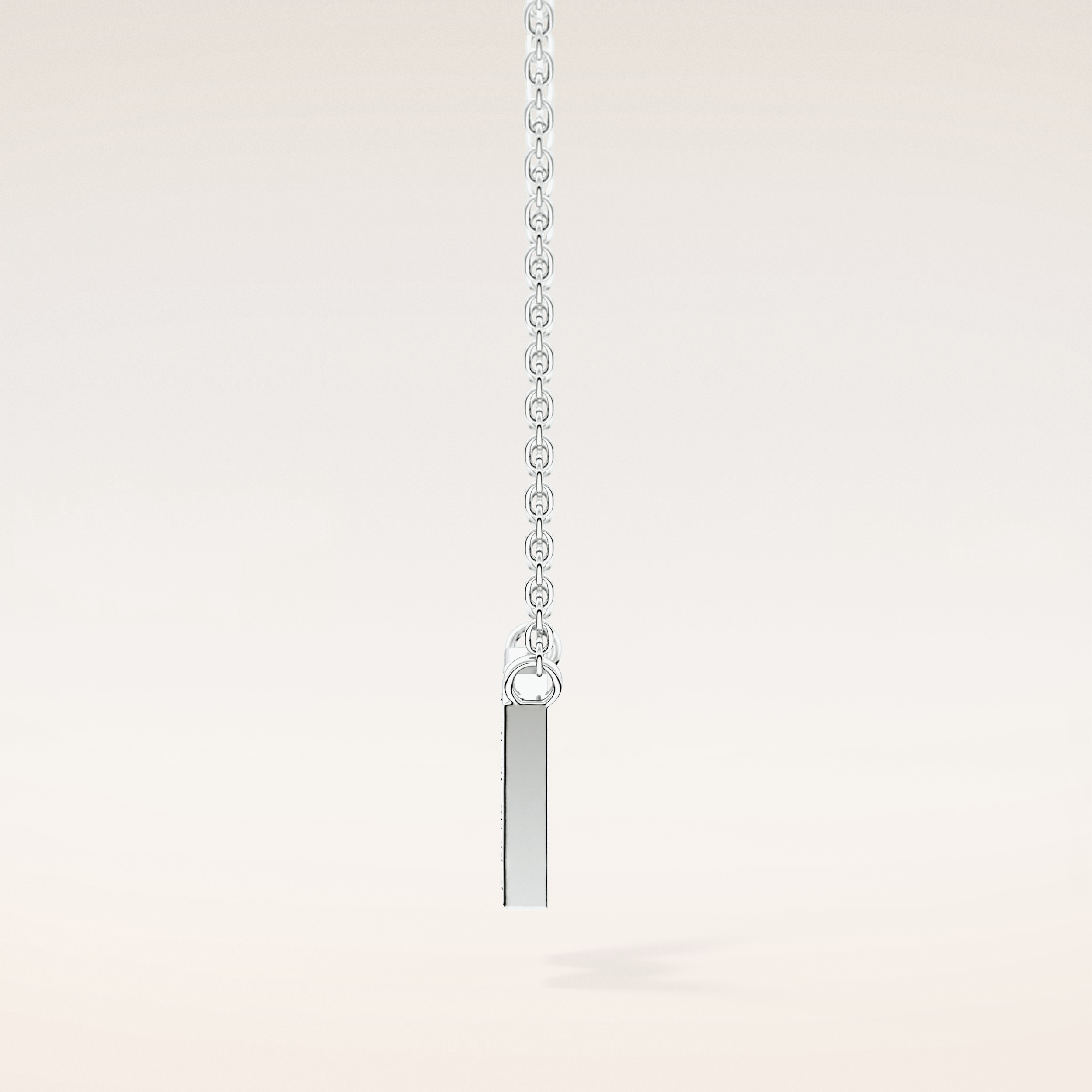 0.084 TCW Round Cut Moissanite W Initial Pendant Necklace