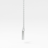0.084 TCW Round Lab Grown Diamond W Initial Pendant Necklace
