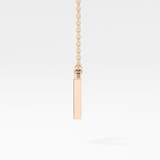 0.178 TCW Round Lab Grown Diamond V Initial Pendant Necklace