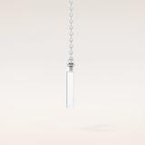 0.178 TCW Round Cut Moissanite V Initial Pendant Necklace