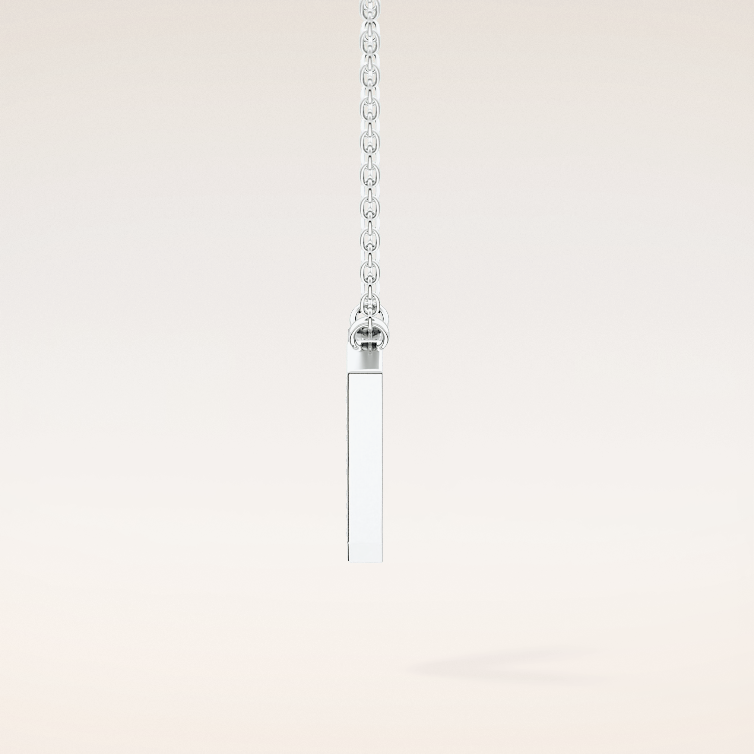 0.178 TCW Round Cut Moissanite V Initial Pendant Necklace