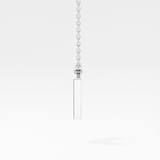 0.178 TCW Round Lab Grown Diamond V Initial Pendant Necklace