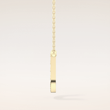 0.26 TCW Round Cut Moissanite U Initial Pendant Necklace