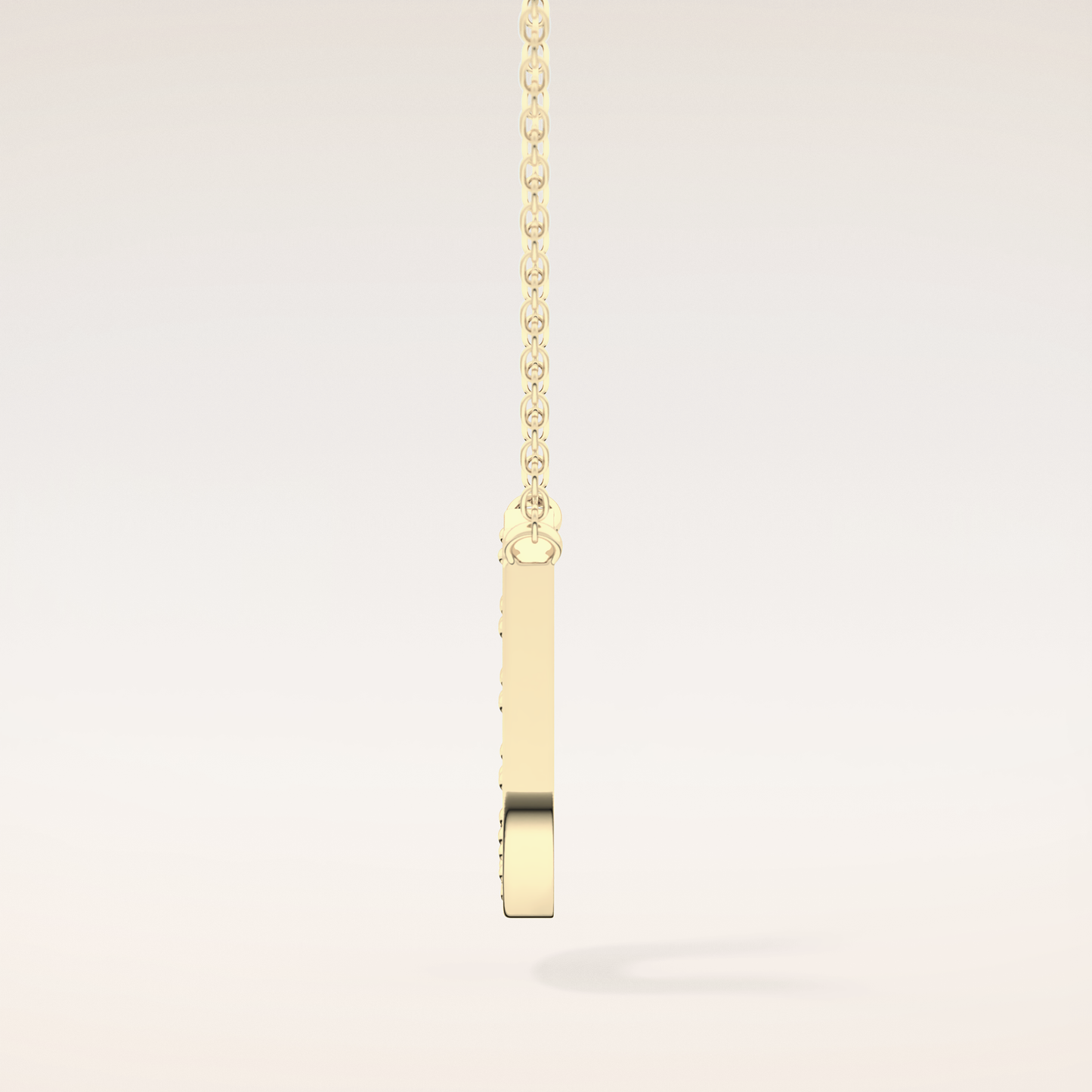 0.26 TCW Round Cut Moissanite U Initial Pendant Necklace