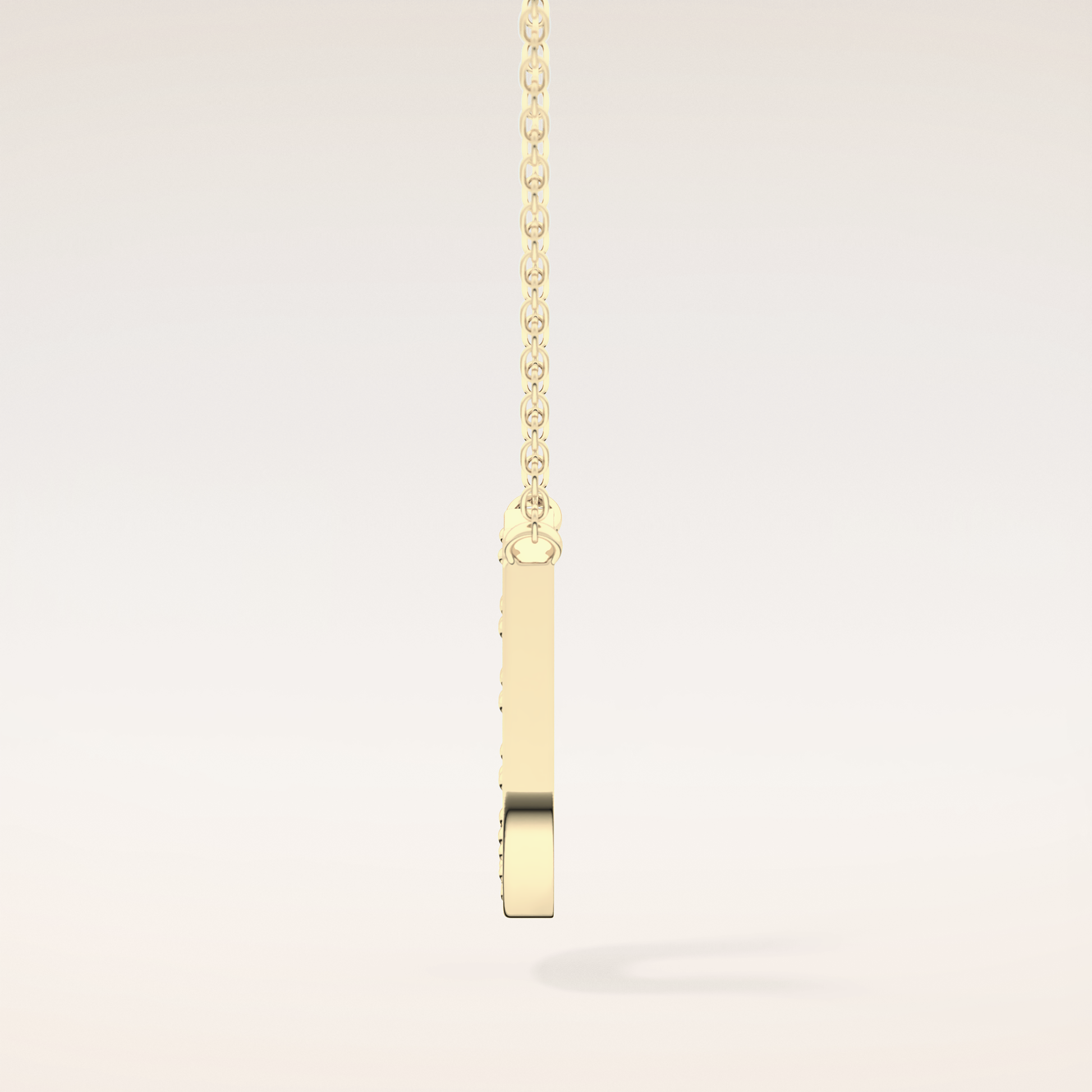 0.26 TCW Round Cut Moissanite U Initial Pendant Necklace