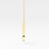 0.26 TCW Round Lab Grown Diamond U Initial Pendant Necklace