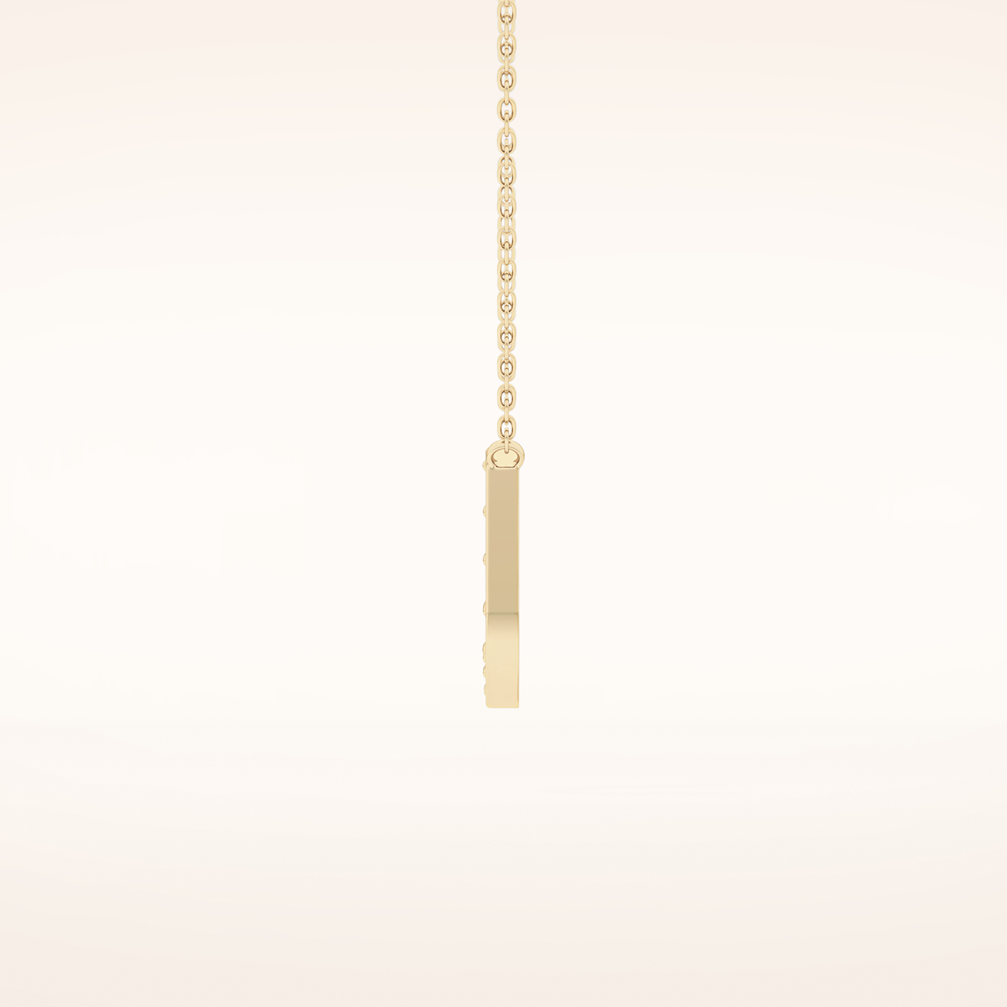 0.26 TCW Round Cut Moissanite U Initial Pendant Necklace