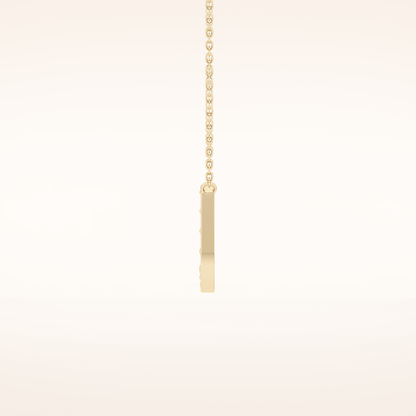 0.26 TCW Round Cut Moissanite U Initial Pendant Necklace