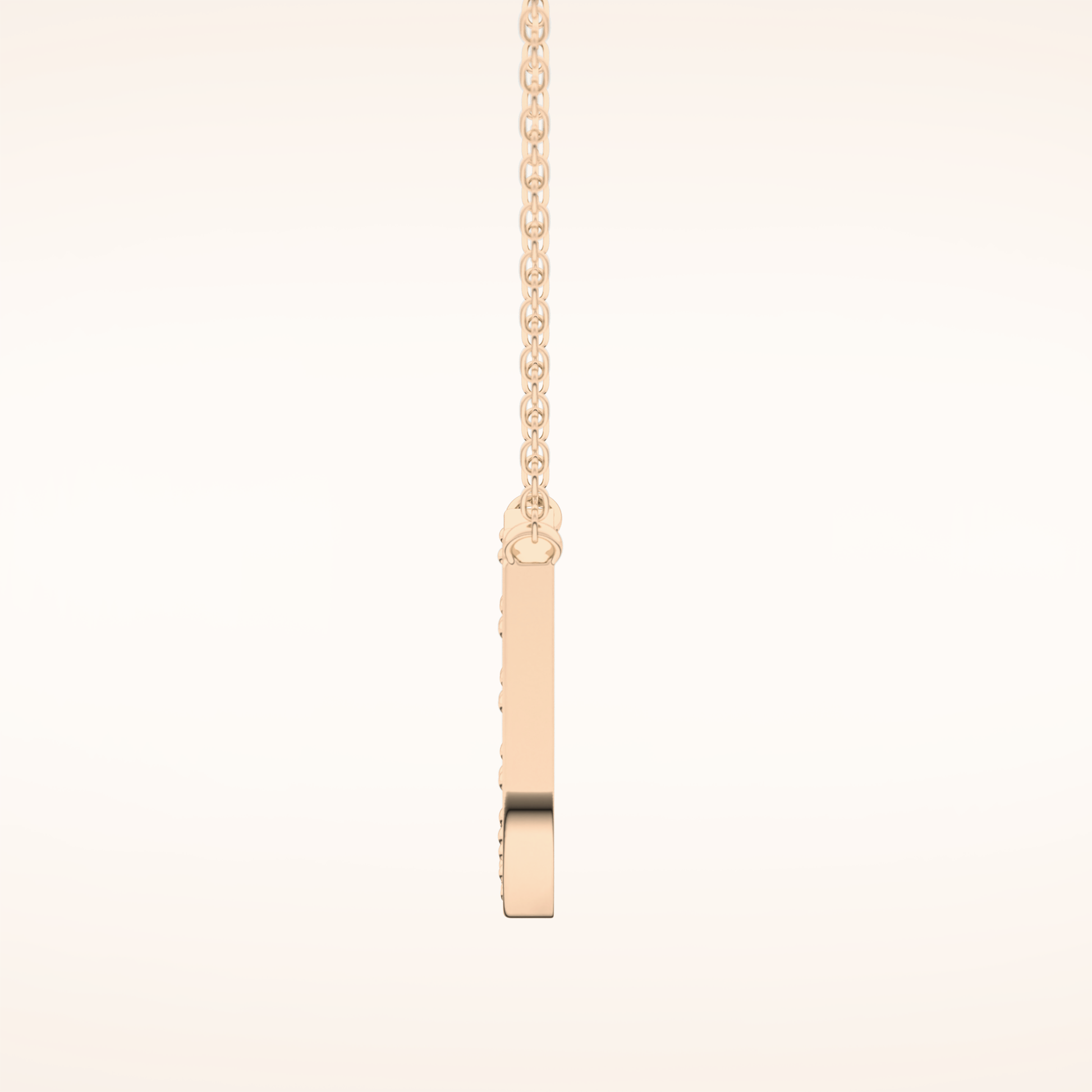 0.26 TCW Round Cut Moissanite U Initial Pendant Necklace