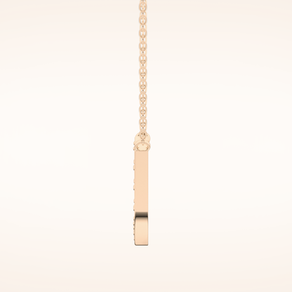 0.26 TCW Round Cut Moissanite U Initial Pendant Necklace