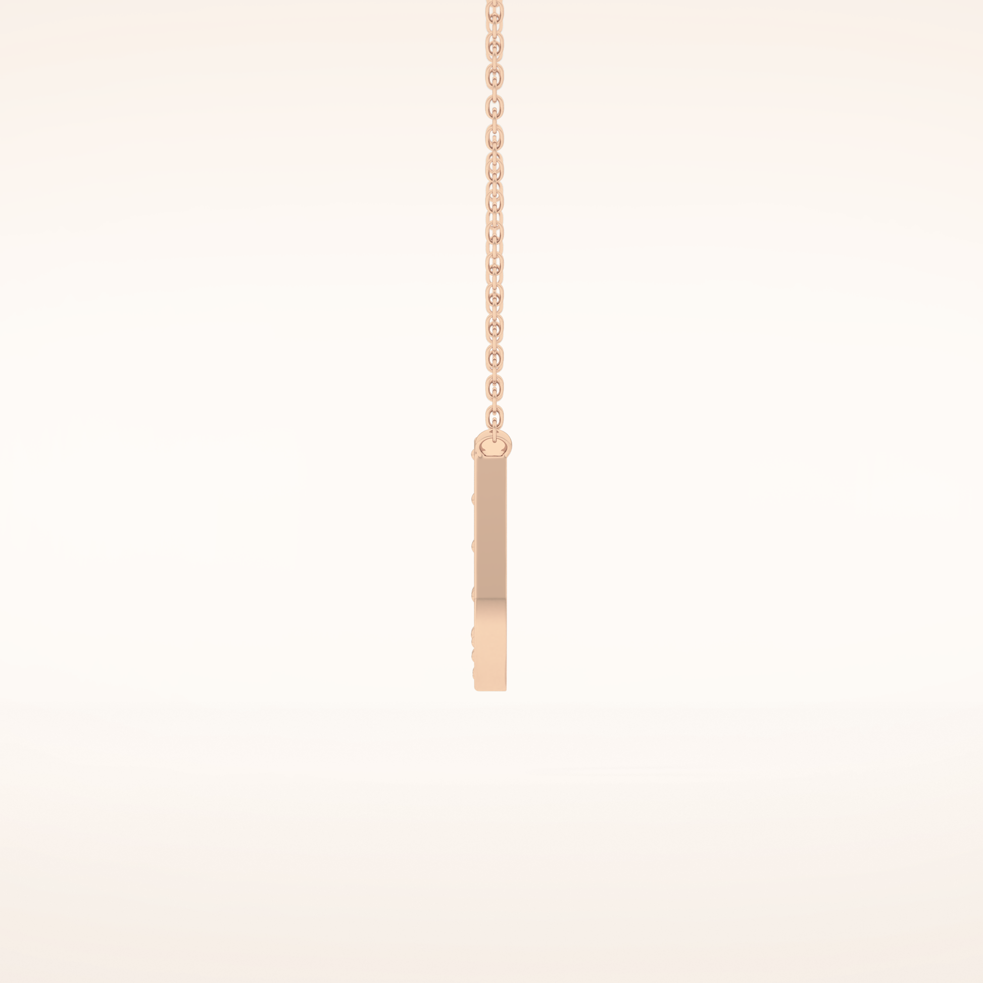 0.26 TCW Round Cut Moissanite U Initial Pendant Necklace