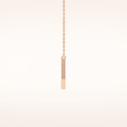 0.26 TCW Round Cut Moissanite U Initial Pendant Necklace