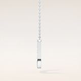 0.26 TCW Round Cut Moissanite U Initial Pendant Necklace