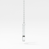 0.26 TCW Round Lab Grown Diamond U Initial Pendant Necklace