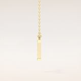 0.17 TCW Round Cut Moissanite T Initial Pendant Necklace