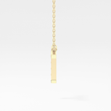 0.17 TCW Round Lab Grown Diamond T Initial Pendant Necklace