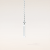 0.17 TCW Round Cut Moissanite T Initial Pendant Necklace