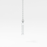 0.17 TCW Round Lab Grown Diamond T Initial Pendant Necklace