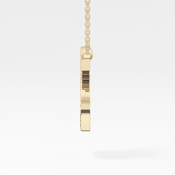 0.77 TCW Round Lab Grown Diamond S Initial Pendant Necklace