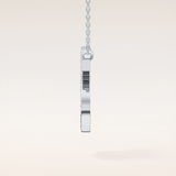 0.77 TCW Round Cut Moissanite S Initial Shaped Necklace
