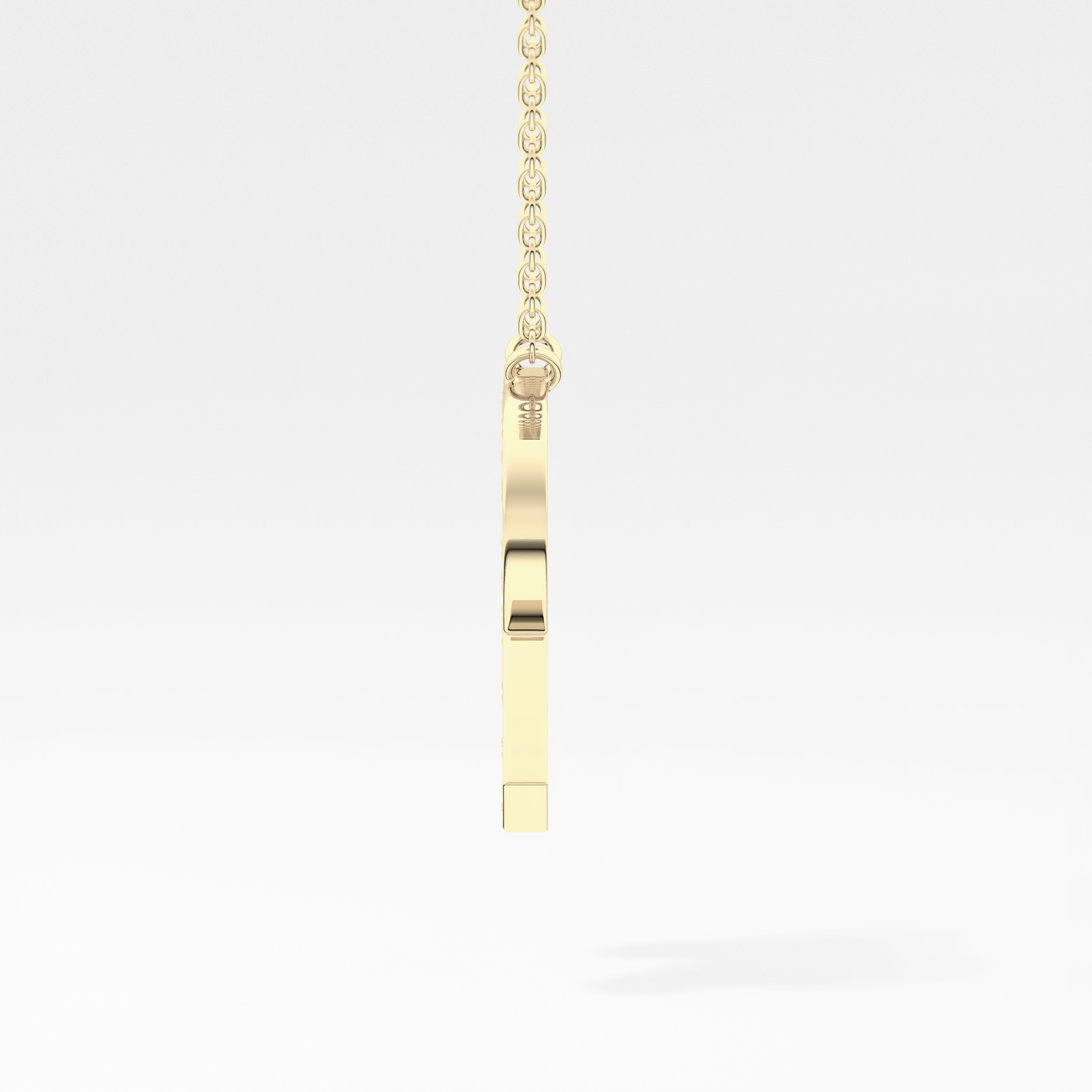 0.348 TCW Round Lab Grown Diamond R Initial Pendant Necklace