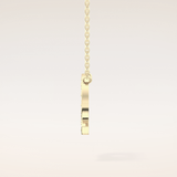 0.268 TCW Round Cut Moissanite Q Initial Pendant Necklace