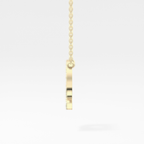 0.268 TCW Round Lab Grown Diamond Q Initial Pendant Necklace