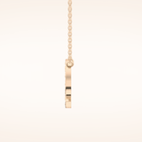 0.268 TCW Round Cut Moissanite Q Initial Pendant Necklace