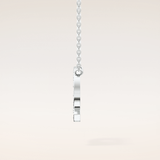 0.268 TCW Round Cut Moissanite Q Initial Pendant Necklace