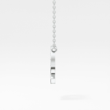 0.268 TCW Round Lab Grown Diamond Q Initial Pendant Necklace