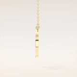 0.39 TCW Round Cut Moissanite P Initial Shaped Necklace