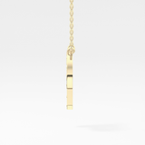 0.39 TCW Round Lab Grown Diamond P Initial Shaped Necklace