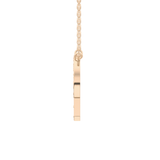 0.39 TCW Round Lab Grown Diamond P Initial Shaped Necklace