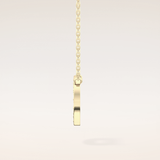 0.22 TCW Round Cut Moissanite O Initial Shaped Necklace