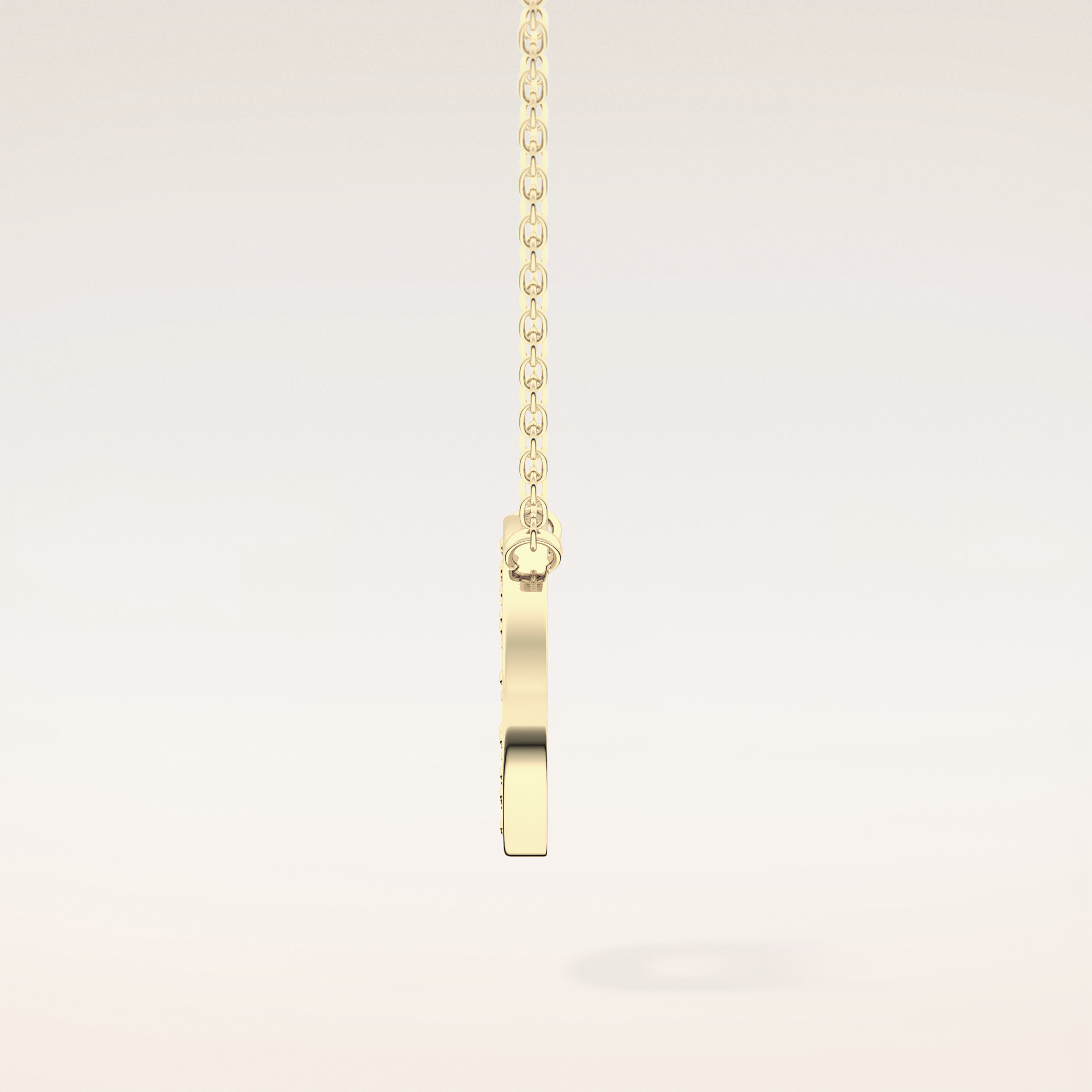 0.22 TCW Round Cut Moissanite O Initial Shaped Necklace