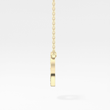 0.22 TCW Round Lab Grown Diamond O Initial Shaped Necklace