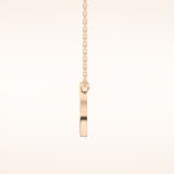 0.22 TCW Round Cut Moissanite O Initial Shaped Necklace