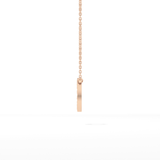 0.22 TCW Round Lab Grown Diamond O Initial Shaped Necklace