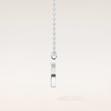 0.22 TCW Round Cut Moissanite O Initial Shaped Necklace
