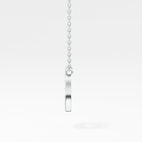 0.22 TCW Round Lab Grown Diamond O Initial Shaped Necklace