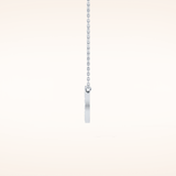0.22 TCW Round Cut Moissanite O Initial Shaped Necklace