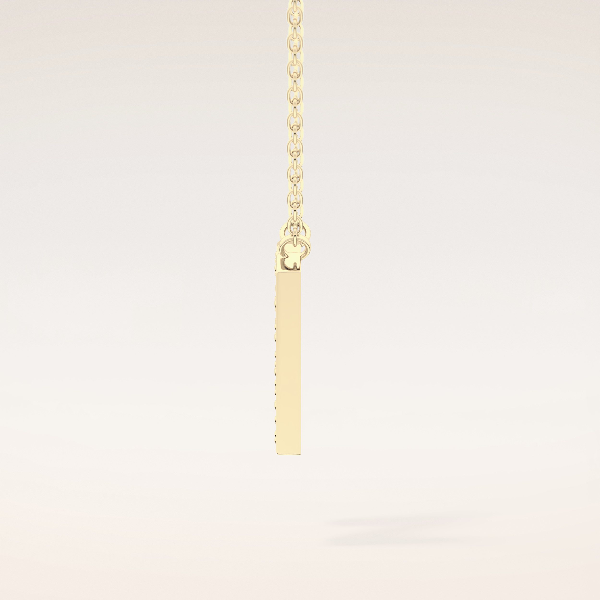 0.31 TCW Round Cut Moissanite N Initial Pendant Necklace