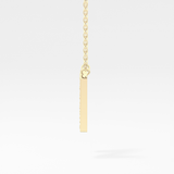 0.31 TCW Round Lab Grown Diamond N Initial Pendant Necklace