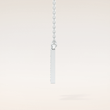 0.31 TCW Round Cut Moissanite N Initial Pendant Necklace
