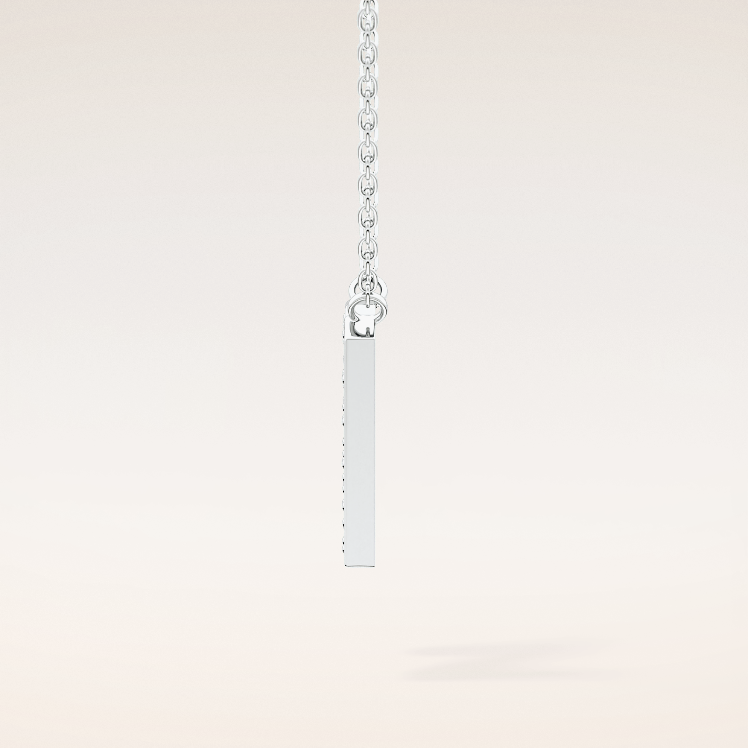 0.31 TCW Round Cut Moissanite N Initial Pendant Necklace