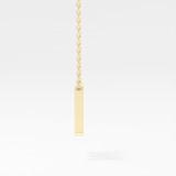 0.202 TCW Round Lab Grown Diamond M Initial Pendant Necklace