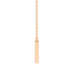 0.202 TCW Round Lab Grown Diamond M Initial Pendant Necklace